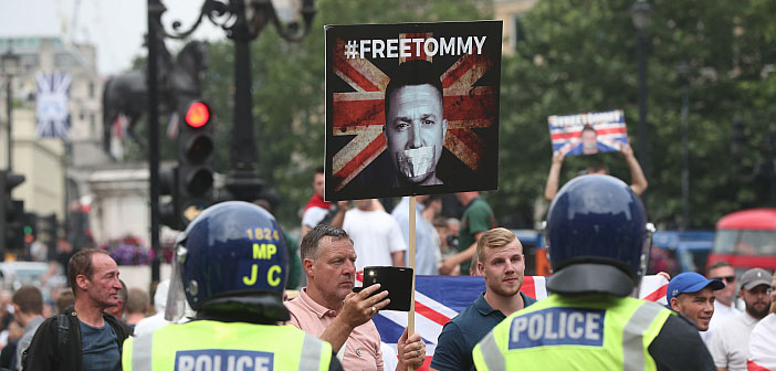 'Free Tommy Robinson' protest, 9 June 2018