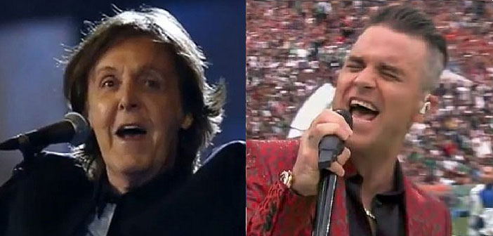 Paul McCartney and Robbie Williams