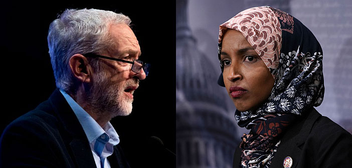 Jeremy Corbyn in UK and Ilhan Omar in US