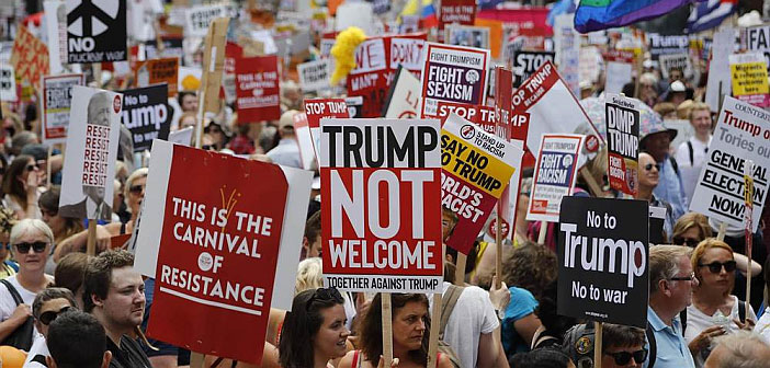 Donald Trump UK protest