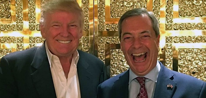 Farage and Trump share a joke